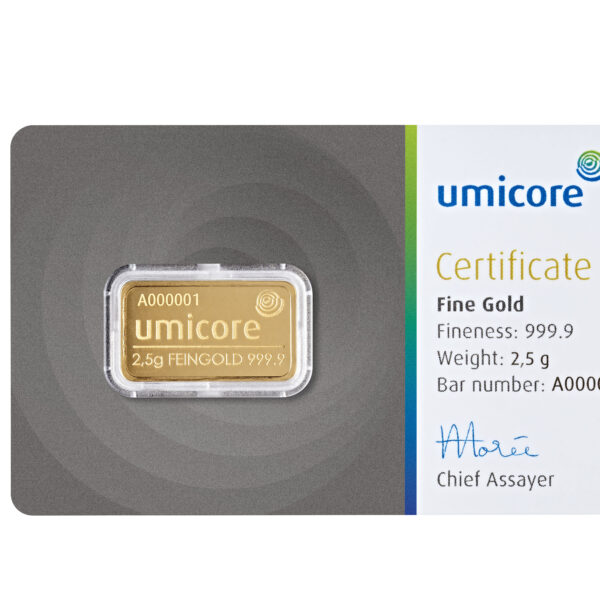 Umicore guldbarre 2,5g