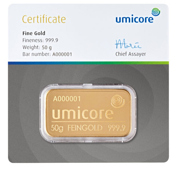 Umicore guldbarre 50g