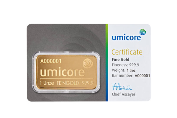 Umicore guldbarre 1oz