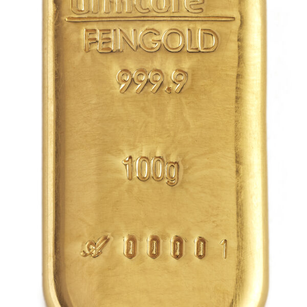 Umicore guldbarre 100g
