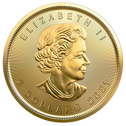 Maple Leaf 1/10oz guldmønt (2021)