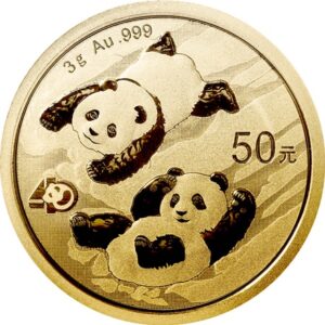 China Panda 3g guldmønt (2022)