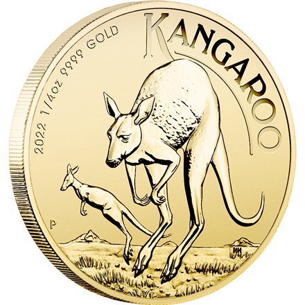 Australian Kangaroo 1/4 oz guldmønt (2022)