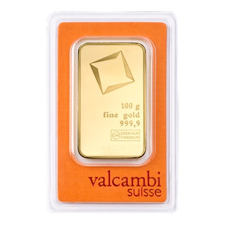 Valcambi guldbarre 100g