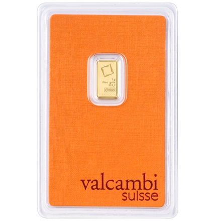 Valcambi guldbarre 1g