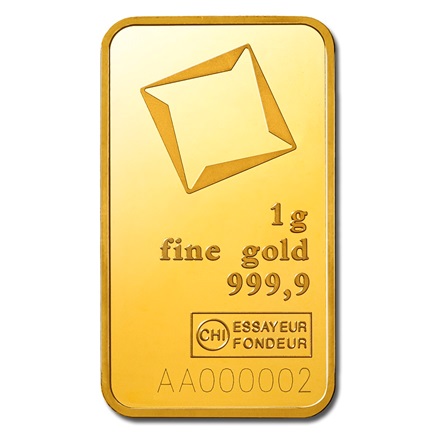 Valcambi guldbarre 1g