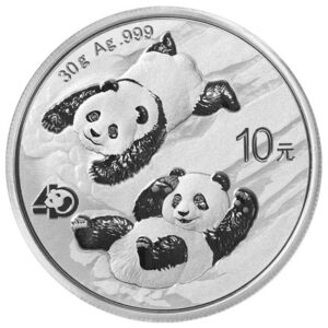 Kinesisk Panda 30g sølvmønt - 2022
