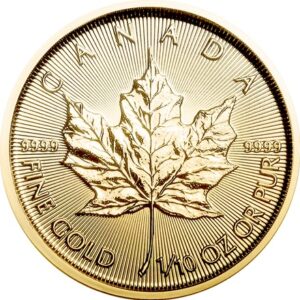 Maple Leaf 1/10 oz guldmønt (2022)