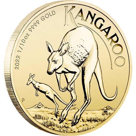 Australian Kangaroo 1/10 oz guldmønt (2022)