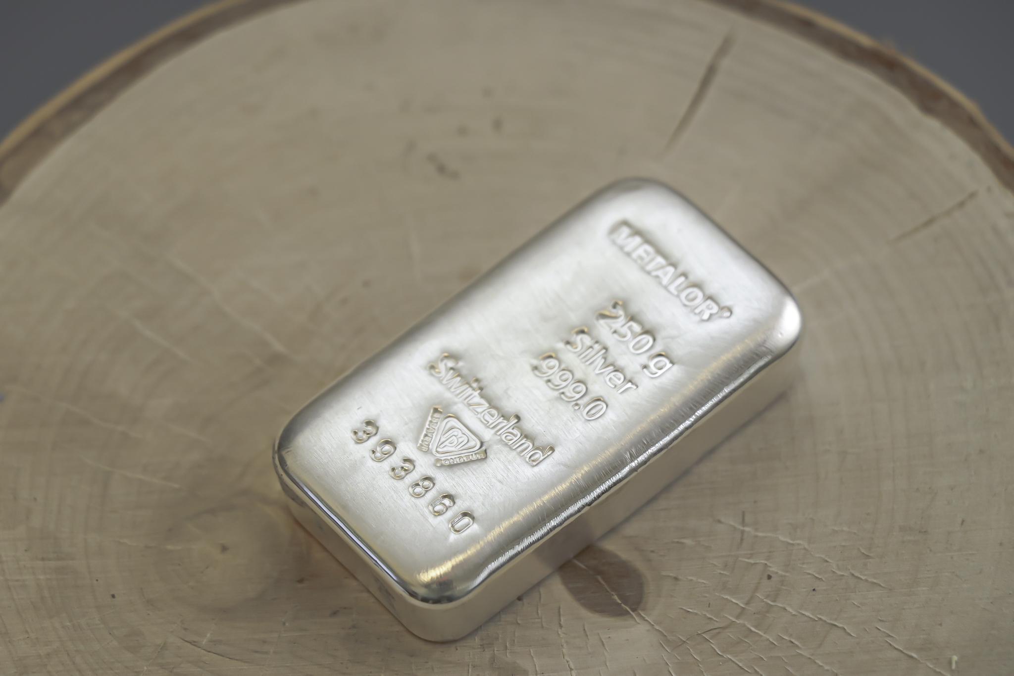 Metalor sølvbarre 250g