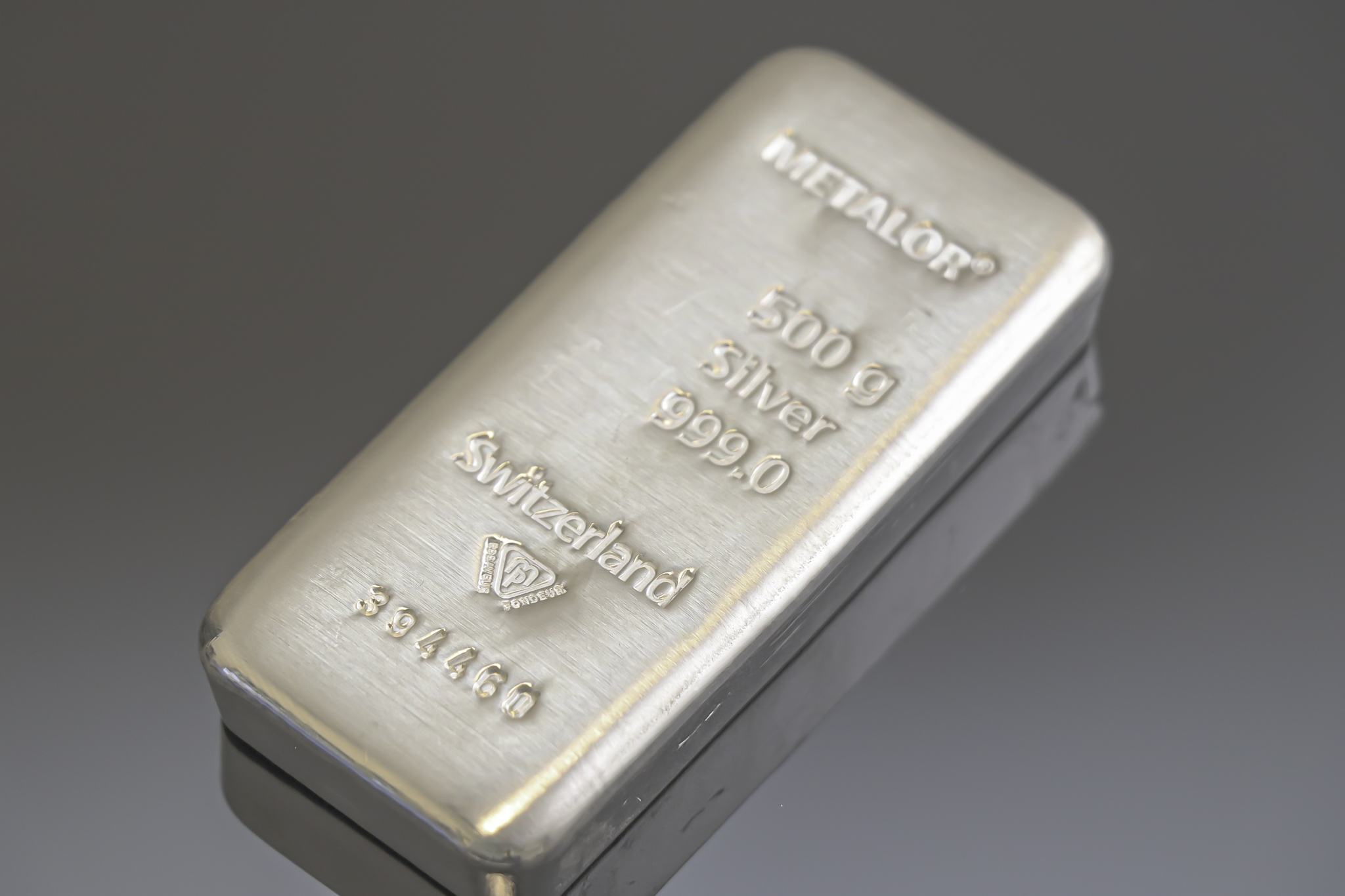 Metalor sølvbarre 500g
