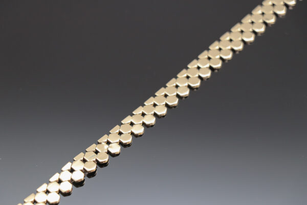 Bikube mønster halskæde i 14 karat guld