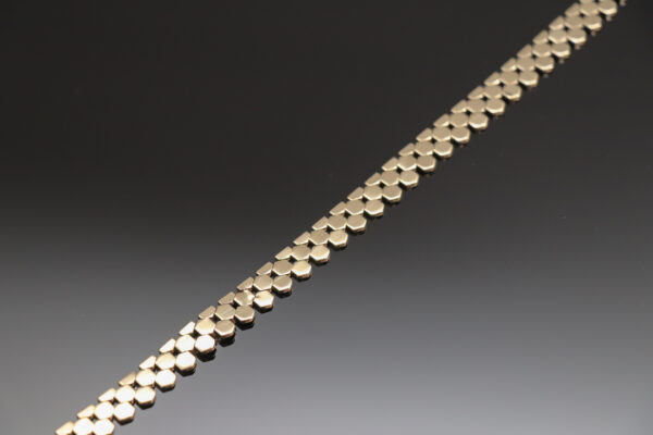 Bikube mønster halskæde i 14 karat guld