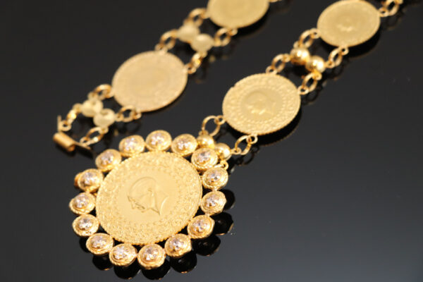 Guldbælte med kurush guldmønter i 22 karat guld