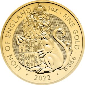 Lion of England- Royal Tudor Beasts 1 oz guldmønt (2022)