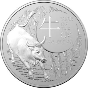 Ox Lunar- Oksens år- Ram 1oz sølvmønt (2021)