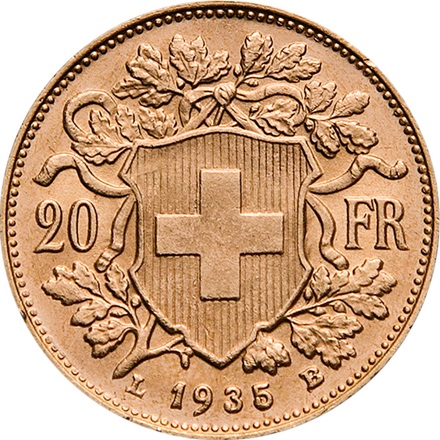 Vreneli 20 francs guldmønt