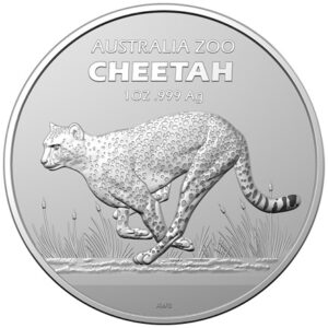 Cheetah – Australia Zoo 1oz sølvmønt (2021)