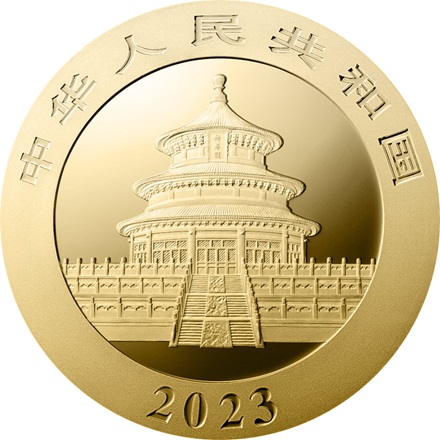 China Panda 8g guldmønt (2023)