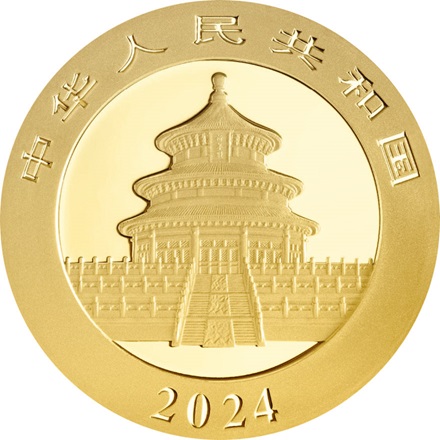 China Panda 1g guldmønt - 2024