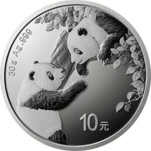 Kinesisk panda 30g sølvmønt - 2023