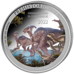 Prehistoric Life - Parasaurolophus 1oz sølvmønt (2022)