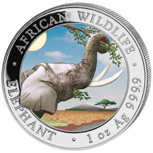 Somalia Elephant 1oz sølvmønt (2023)