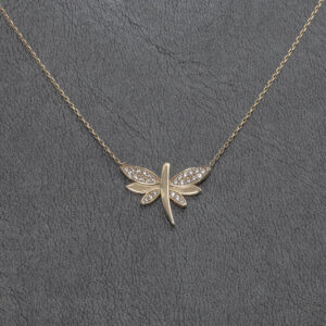 Halskæde med sommerfugl 14 karat guld