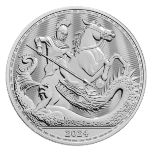 St George and the Dragon 1 oz sølvmønt (2024)