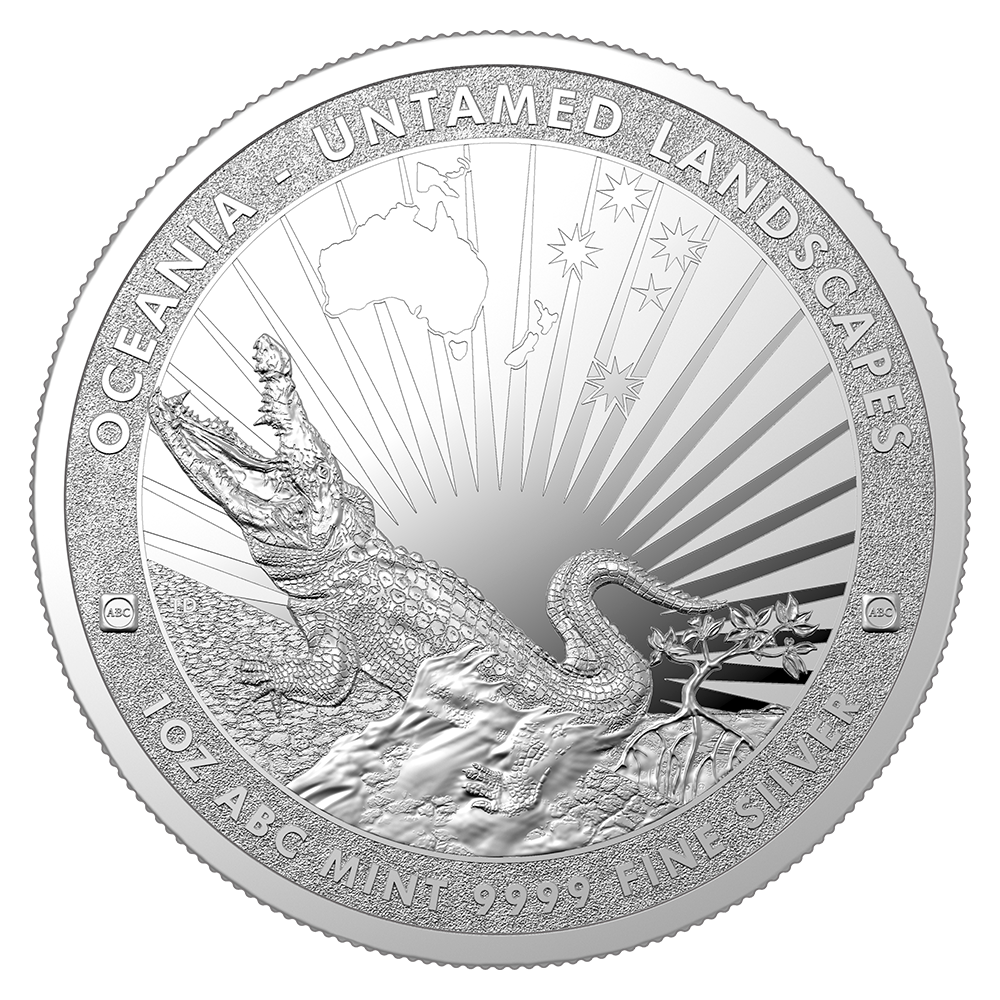 Crocodile Untamed Landscape 1oz sølvmønt (2024)