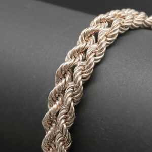Dobbelt rope chain armlænke i 14 karat guld