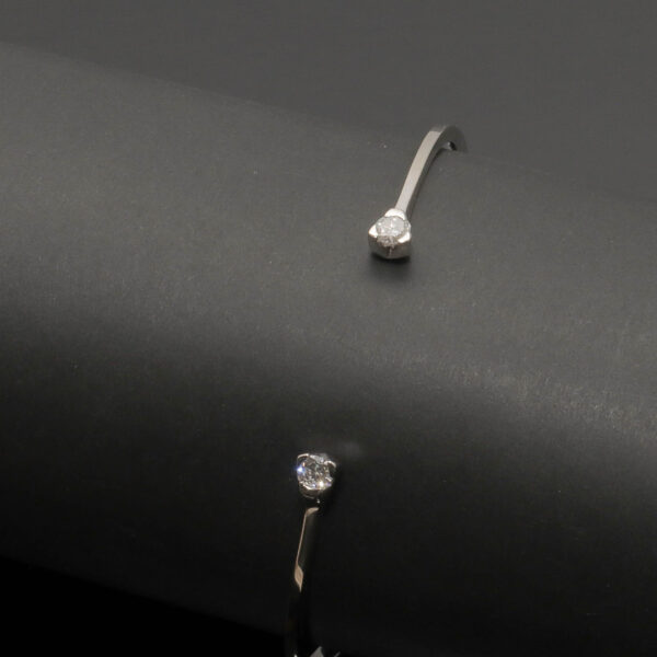 Elegant armlænke med ca.0,4ct diamant i 14 hvidguld