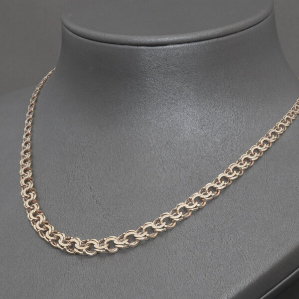 Bismarck halskæde med forløb i 14 karat guld