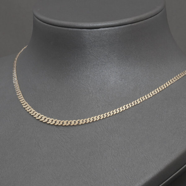 Panzer halskæde med forløb i 14 karat guld