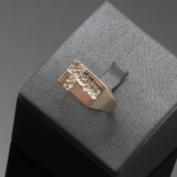 Ring med matteret overflade i 8 karat guld