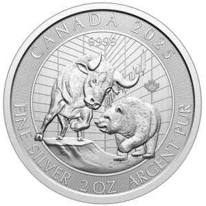 Bull and Bear 2oz sølvmønt - 2025