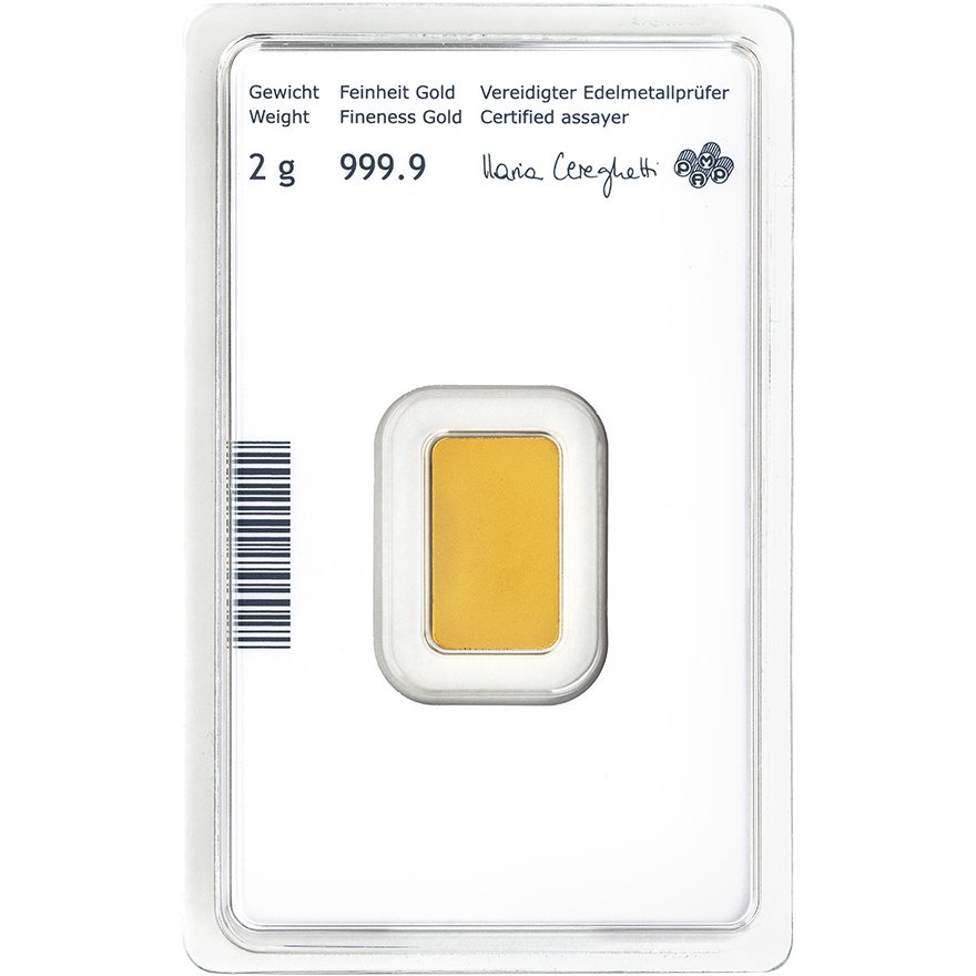 Münze guldbarre 2g