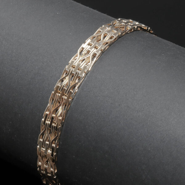 Y-mønster armlænke i 14 karat guld