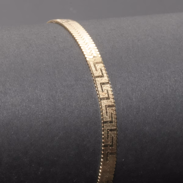 Flad snake armlænke i 18 karat guld